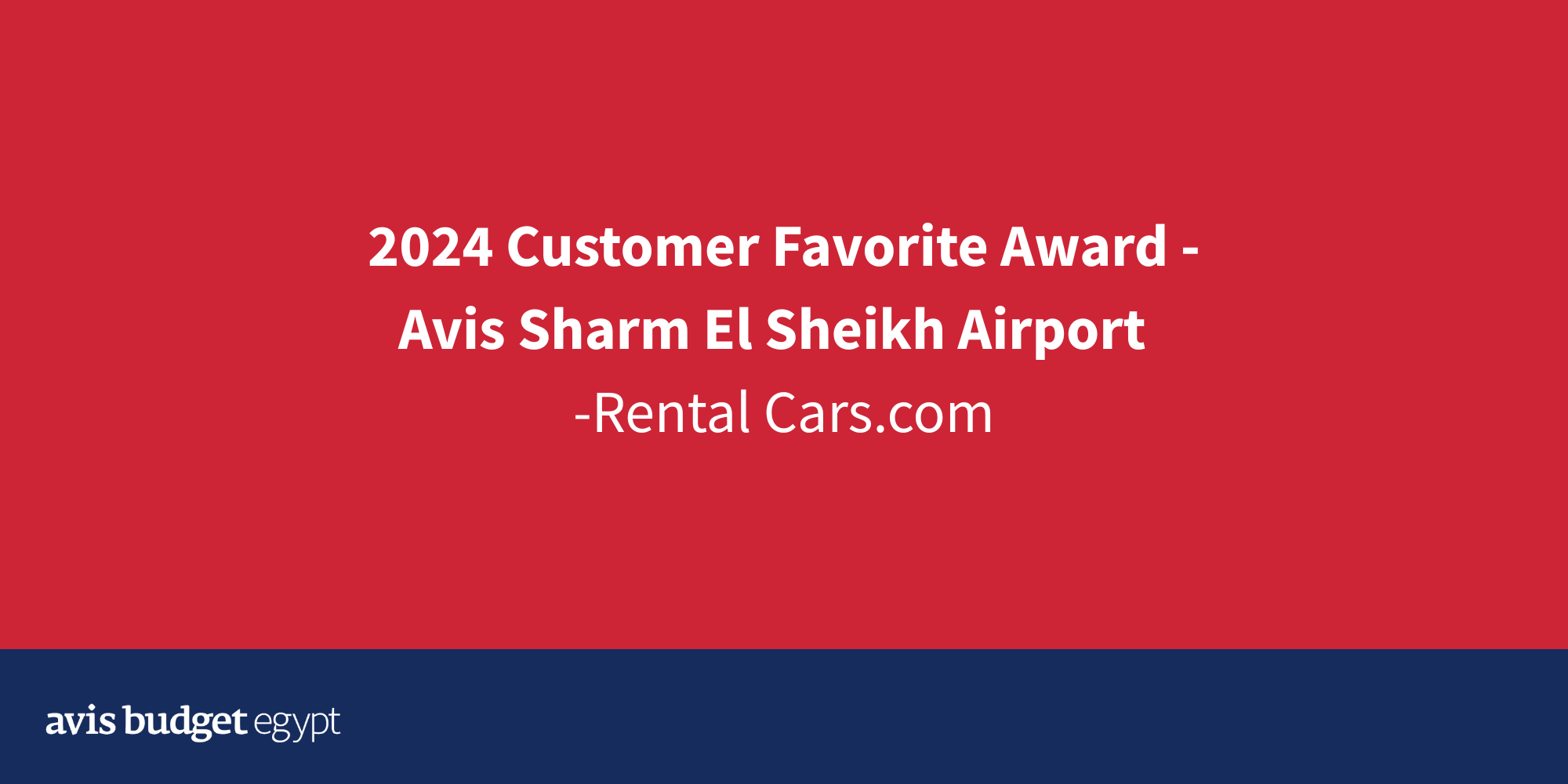 Customer Favorite Award - Avis Sharm El Sheikh Airport
