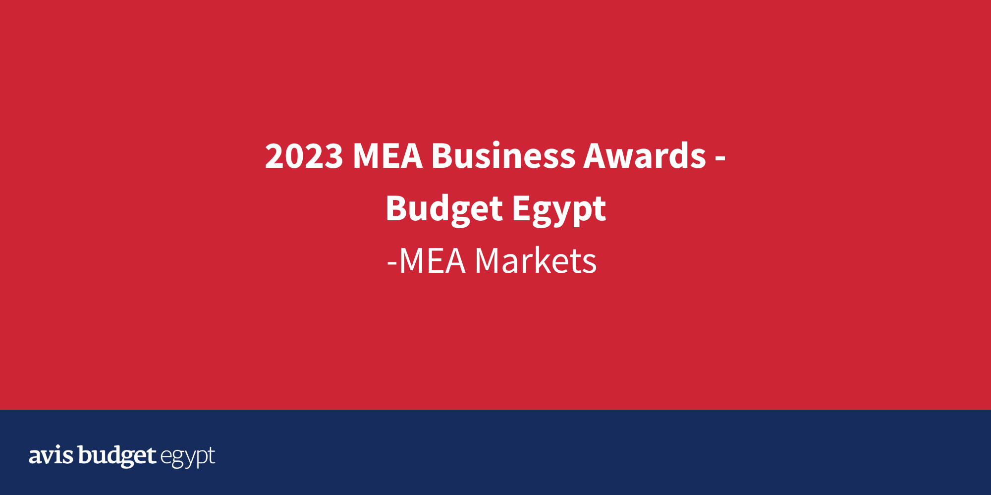 MEA Business Awards - Budget Egypt